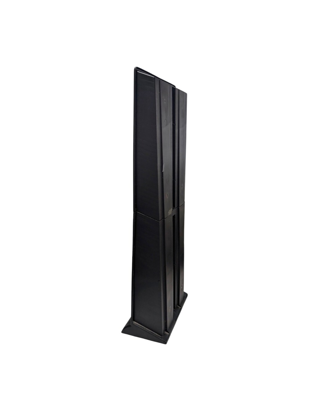Vintage Alpha Fellowes 120 CD Capacity Twin Tower Storage Rack Black Retro - Picture 4 of 8